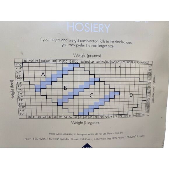 Casual Corner Silky Lycra Sheer Control Top Pantyhose Champagne Size C Formal - Picture 3 of 4